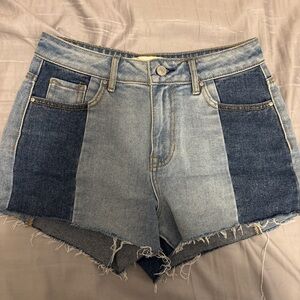 Denim Patchwork Women Shorts